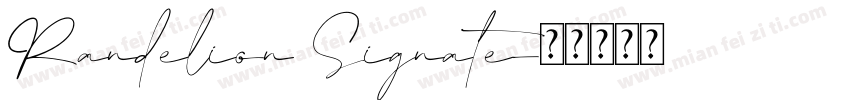 Randelion Signate字体转换